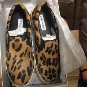 Steve Madden Leopard Print Slip On Sneakers
